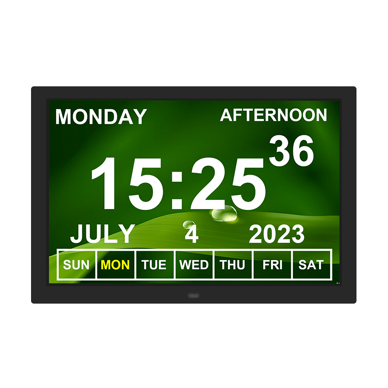 Extra-large Dementia Clock with Medication Reminders & Selectable Analogue/Digital Displays (15 inch) - TickTockClocks