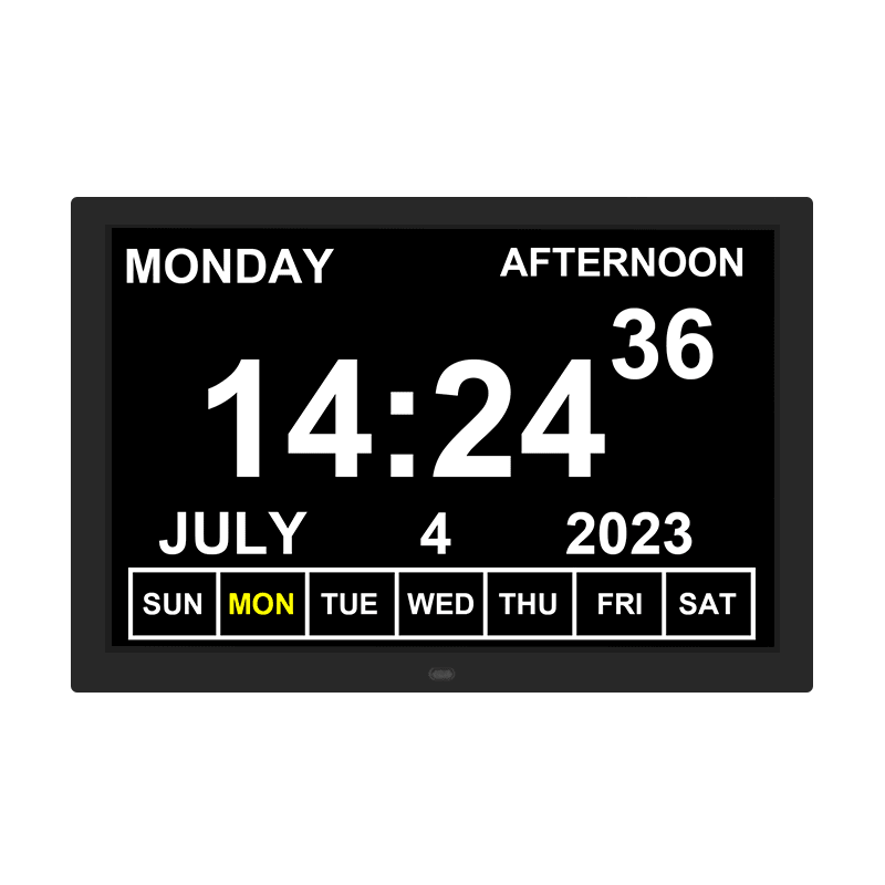 Extra-large Dementia Clock with Medication Reminders & Selectable Analogue/Digital Displays (15 inch) - TickTockClocks