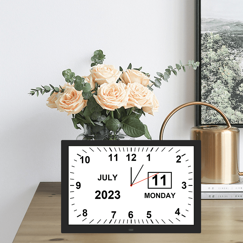Extra-large Dementia Clock with Medication Reminders & Selectable Analogue/Digital Displays (15 inch) - TickTockClocks