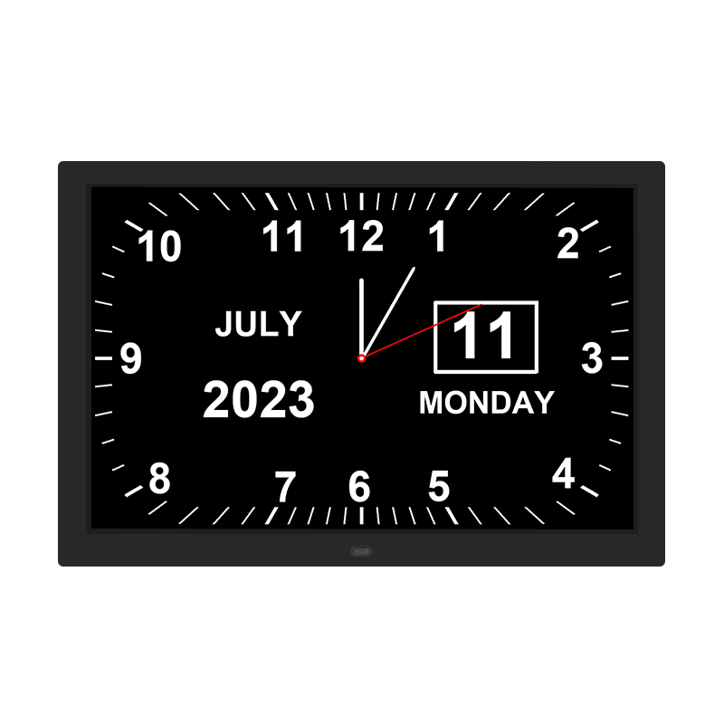Extra-large Dementia Clock with Medication Reminders & Selectable Analogue/Digital Displays (15 inch) - TickTockClocks