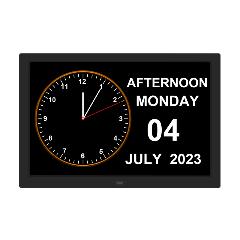 Extra-large Dementia Clock with Medication Reminders & Selectable Analogue/Digital Displays (15 inch) - TickTockClocks