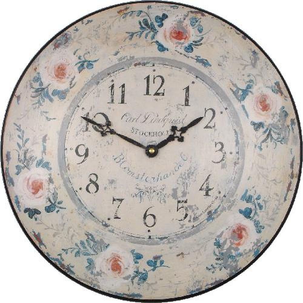Floral Wall Clock 36cm - TickTockClocks