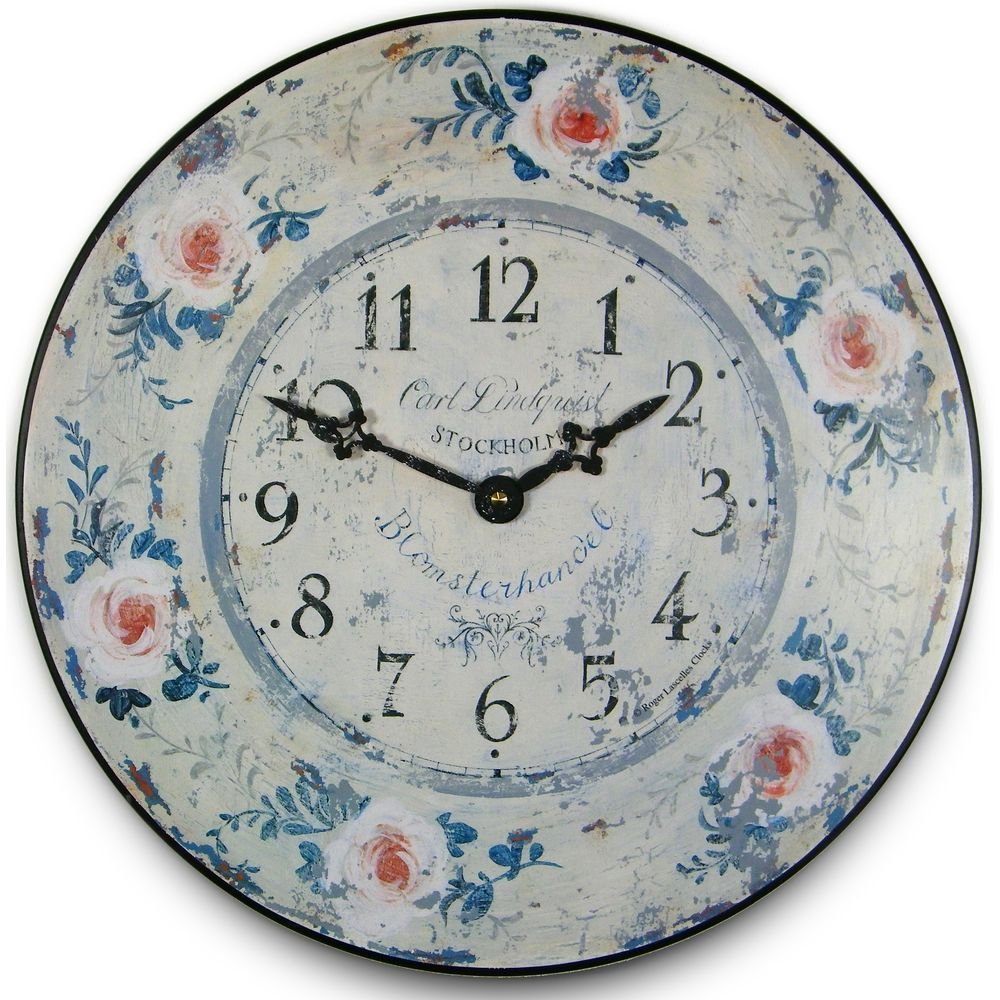 Floral Wall Clock 36cm - TickTockClocks