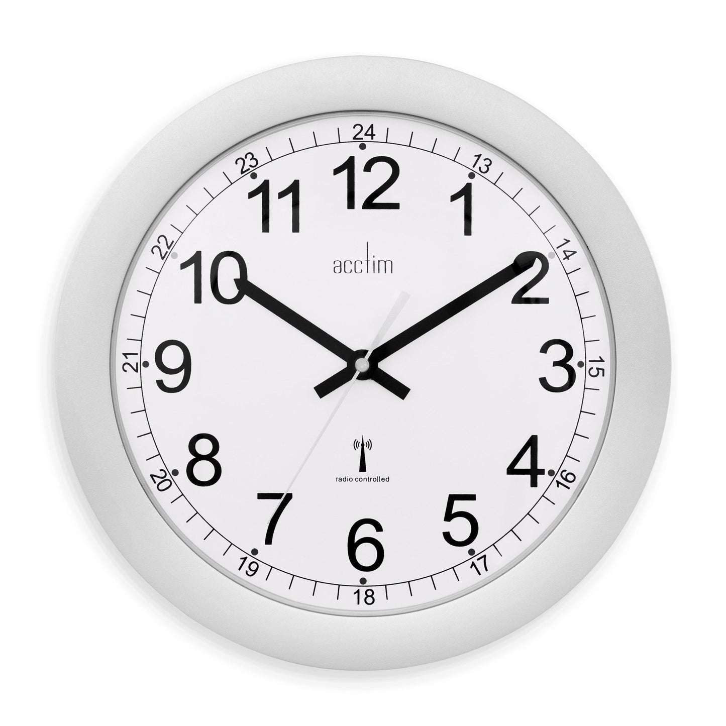 Formia Silver Radio Controlled Wall Clock 30cm - TickTockClocks