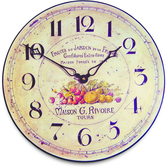 French Fruits Wall Clock 36cm - TickTockClocks
