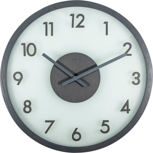 Frosted Wood Wall Clock 50cm - TickTockClocks