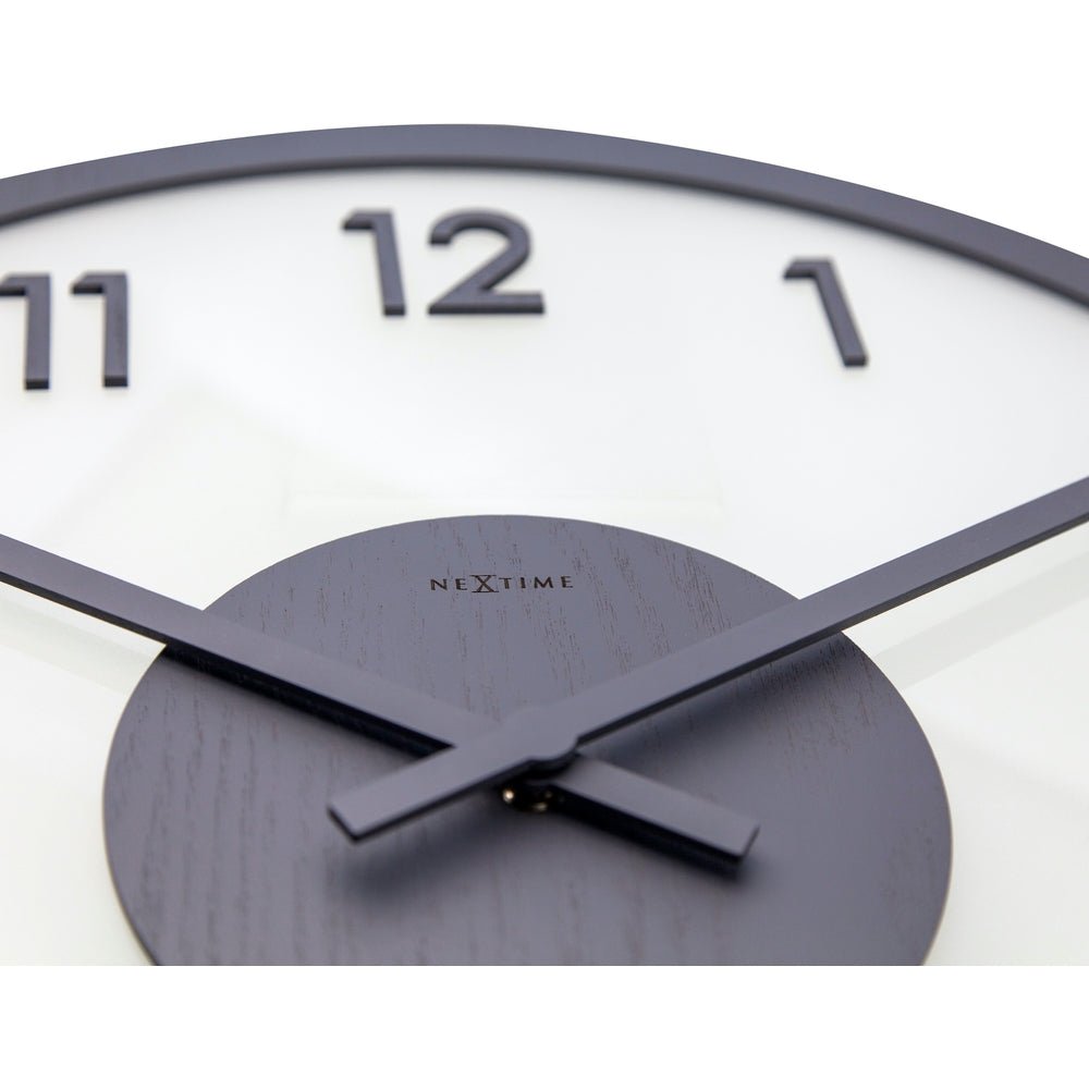 Frosted Wood Wall Clock 50cm - TickTockClocks