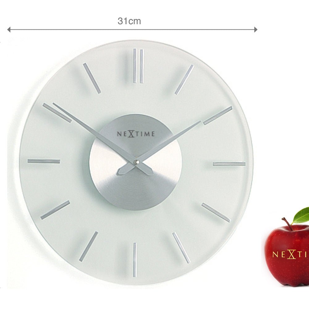 Glass Stripe Wall Clock 31cm - TickTockClocks