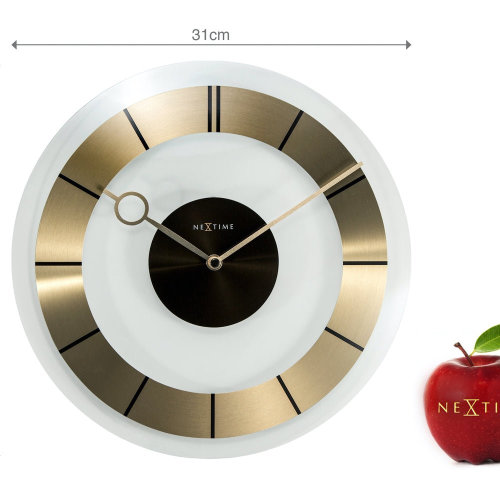 Gold Retro Wall Clock 31cm - TickTockClocks
