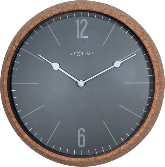 Grey Cork Wall Clock 30cm - TickTockClocks