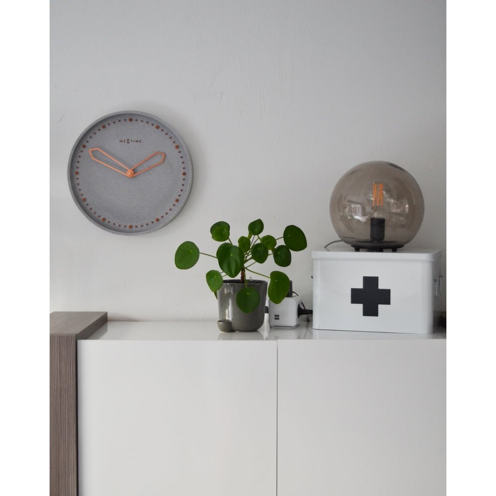 Grey Cross Wall Clock 35cm - TickTockClocks
