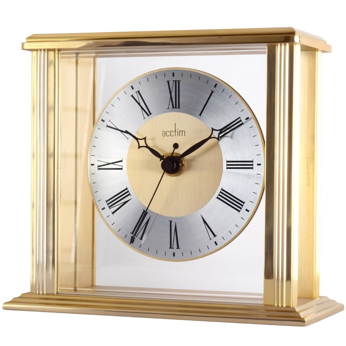 Hamilton Mantel Clock Polished Metal Case - TickTockClocks