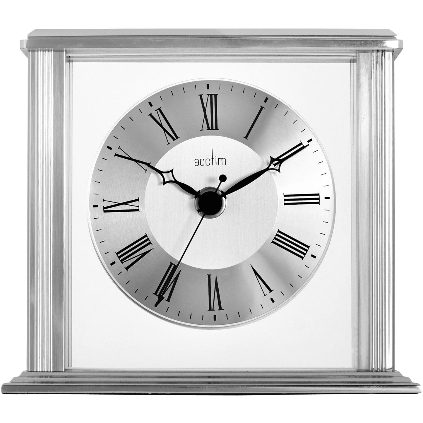 Hamilton Silver Mantel Clock 14cm - TickTockClocks