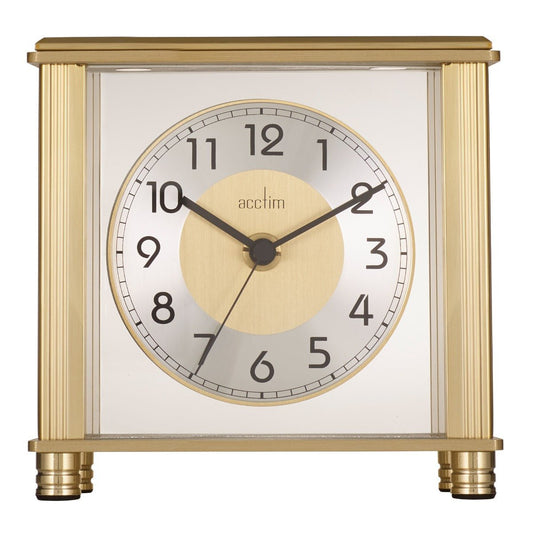 Hampden Detailled Metal Frame Mantel Clock - TickTockClocks
