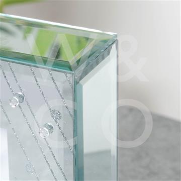 HESTIA® Mirror Glass Raindrop Design Mantel Clock