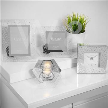 HESTIA® Mirror Glass Raindrop Design Mantel Clock - TickTockClocks