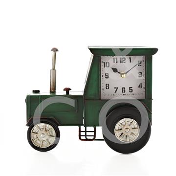 Hometime Mantel Clock - Dark Green Tractor - TickTockClocks
