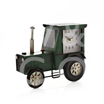 Hometime Mantel Clock - Dark Green Tractor - TickTockClocks