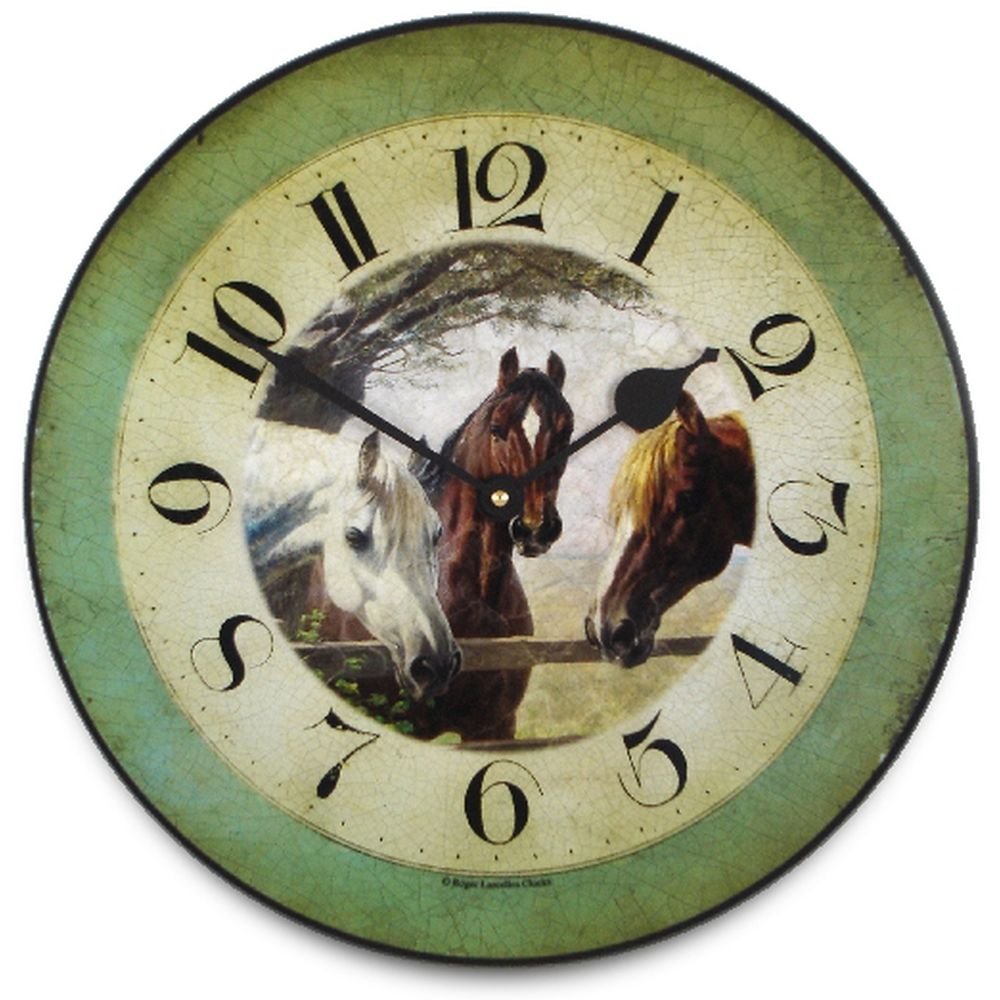 Horses Wall Clock 36cm - TickTockClocks