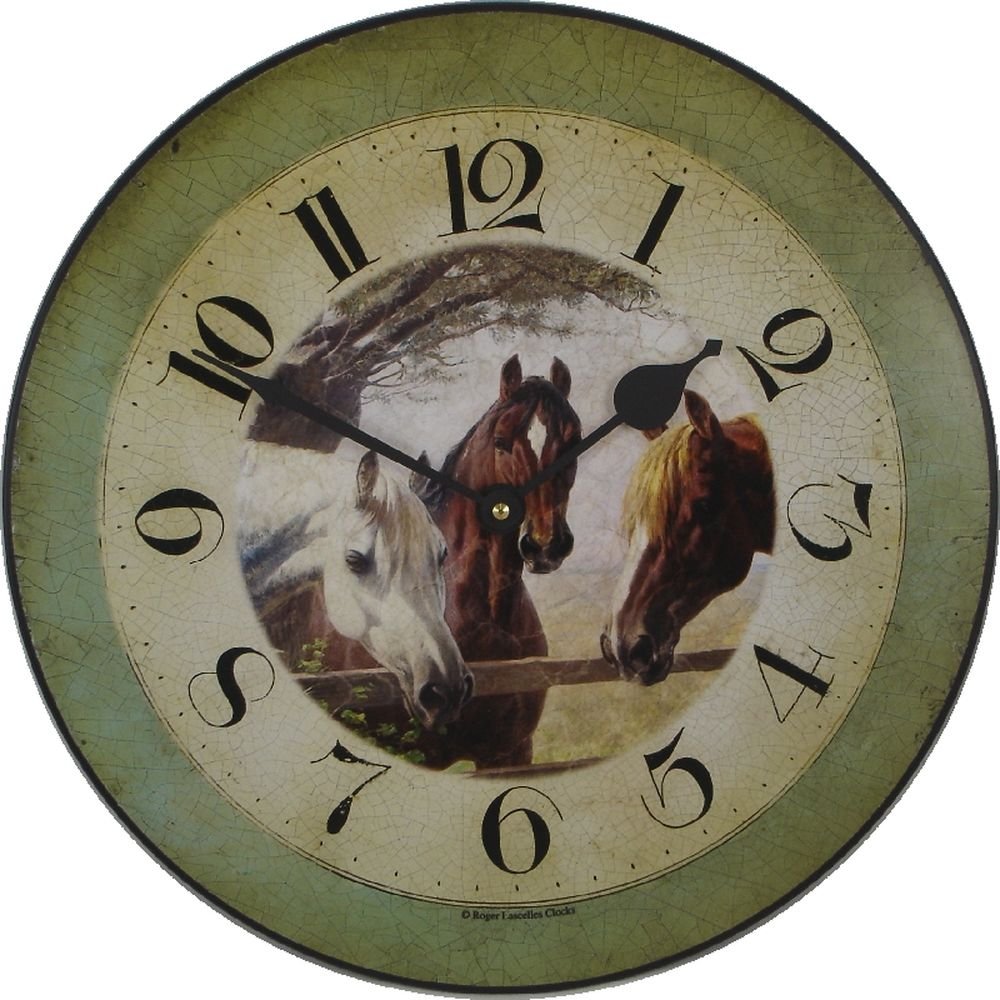 Horses Wall Clock 36cm - TickTockClocks