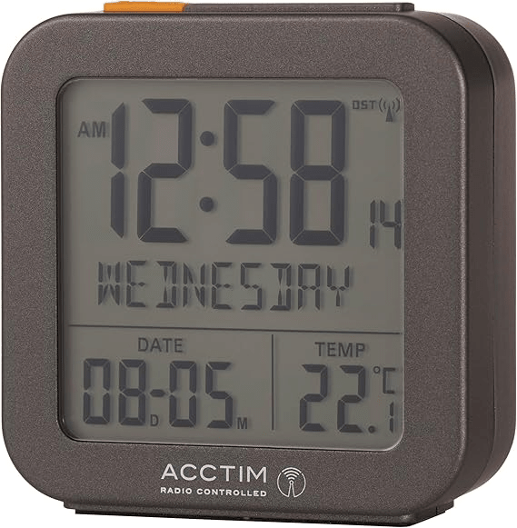 Invicta Digital Alarm Clock 8cm - TickTockClocks
