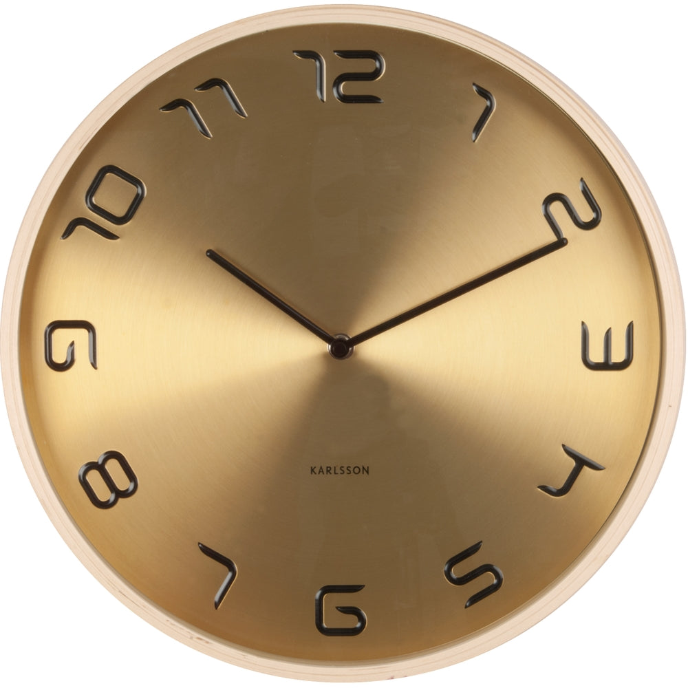 Gold Embossed Wood Wall Clock 35cm – TickTockClocks