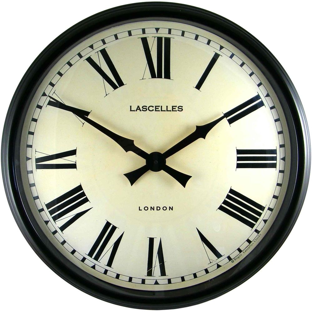 Designer Black Wall Clock 58cm