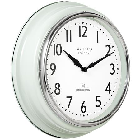 Lascelles Radio Controlled Green Kitchen Clock 35cm - TickTockClocks