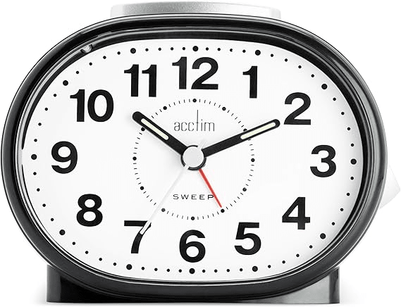 Lila Analogue Alarm Clock 10cm - TickTockClocks