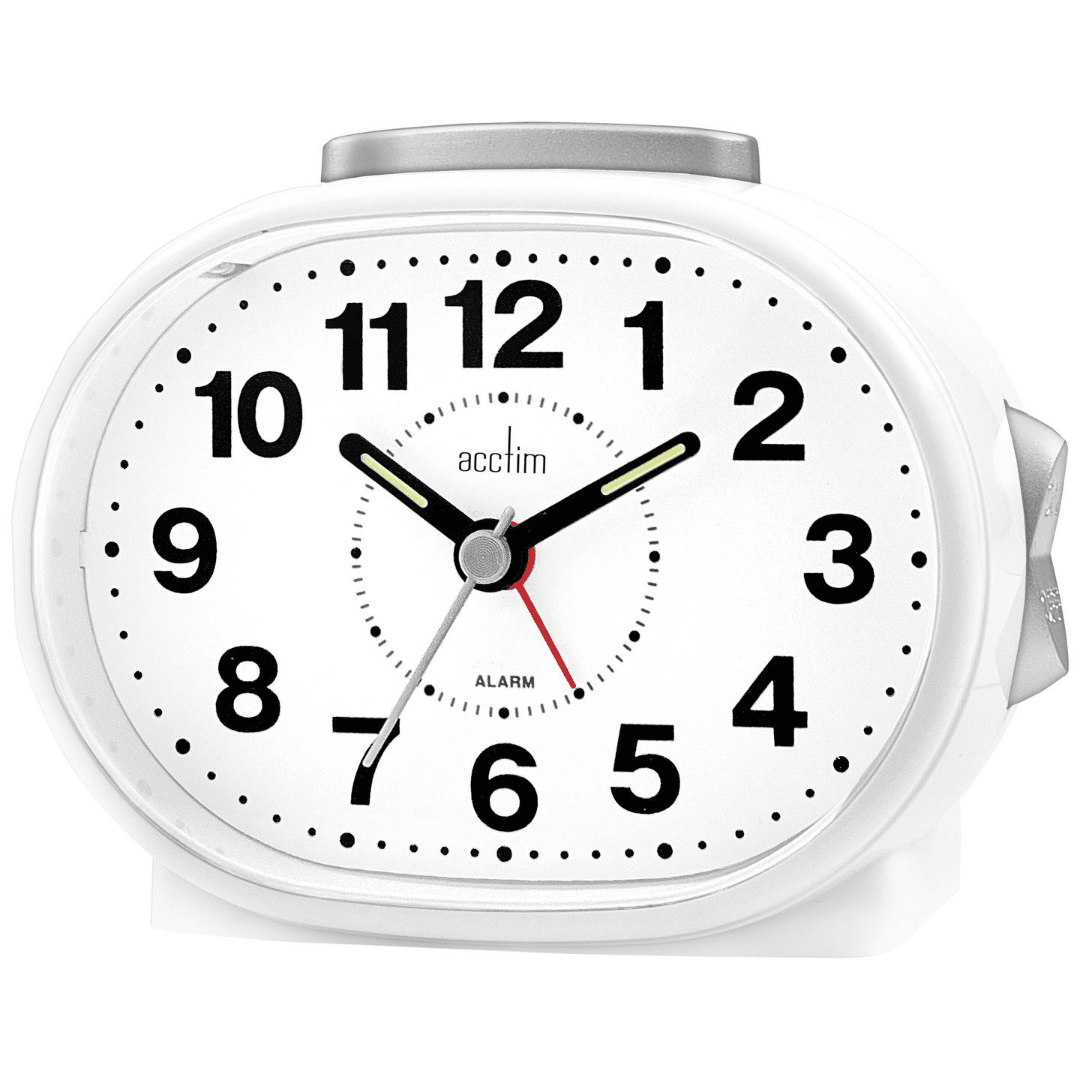 Lila Analogue Alarm Clock 10cm - TickTockClocks