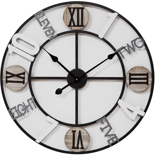 MDF Wall Clock Arabic & Roman Numerals 62.5cm - TickTockClocks