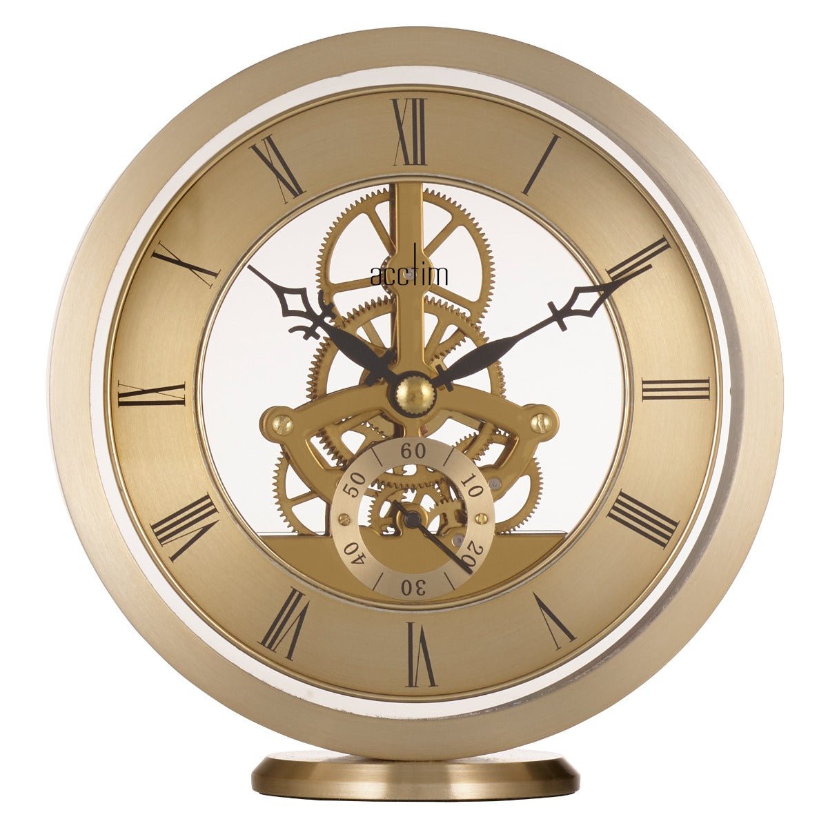 Millendon Polished Metal Case Mantel Clock - TickTockClocks