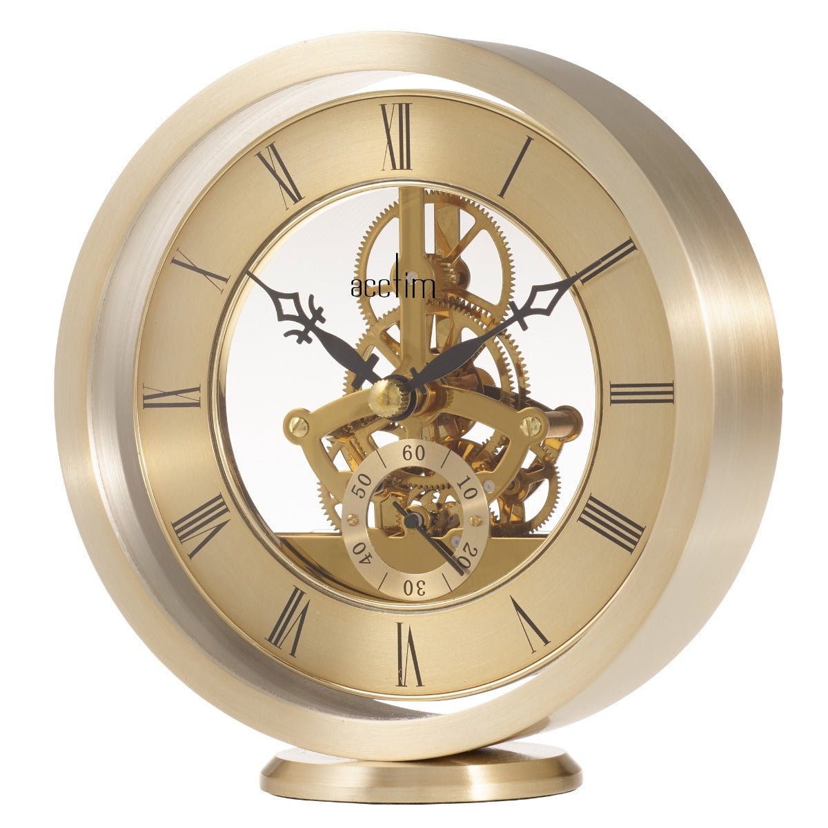 Millendon Polished Metal Case Mantel Clock - TickTockClocks