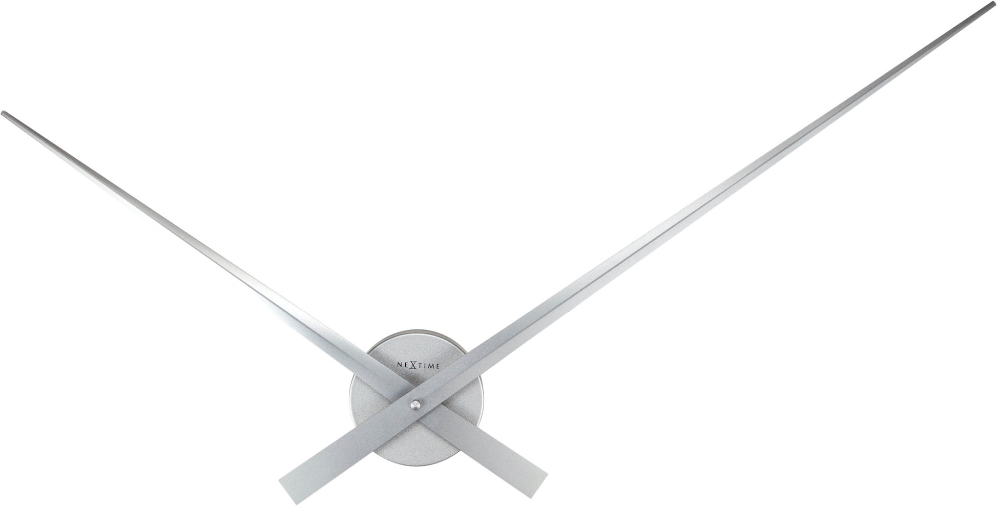 Silver Hands Wall Clock 85cm