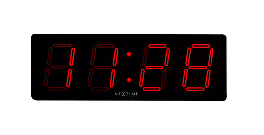 Black Big D Wall Clock 51cm