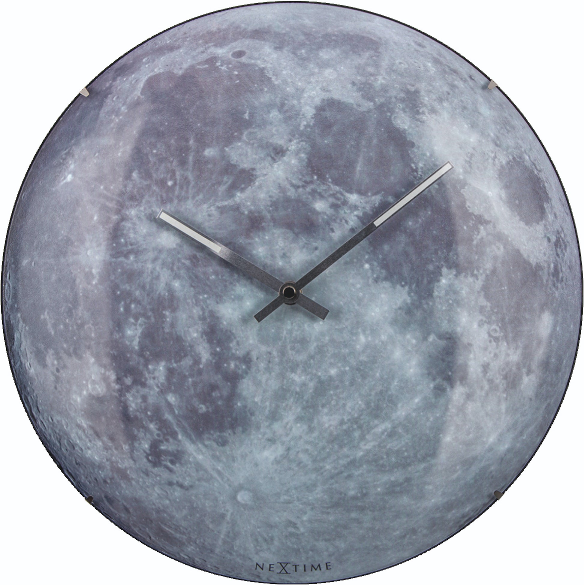 Blue Moon Dome Wall Clock 35cm