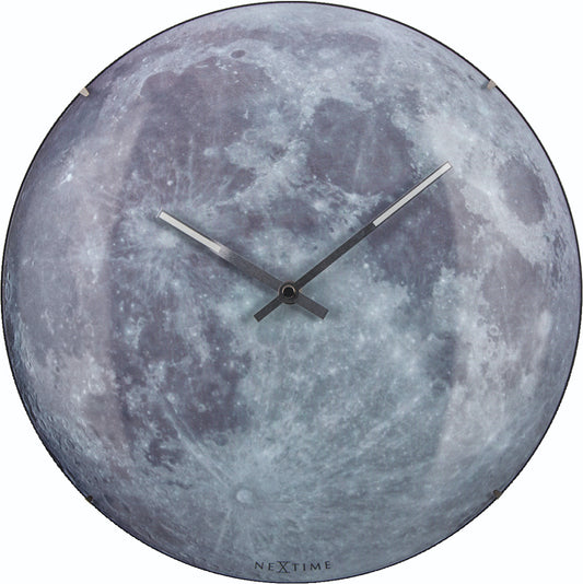 Blue Moon Dome Wall Clock 35cm