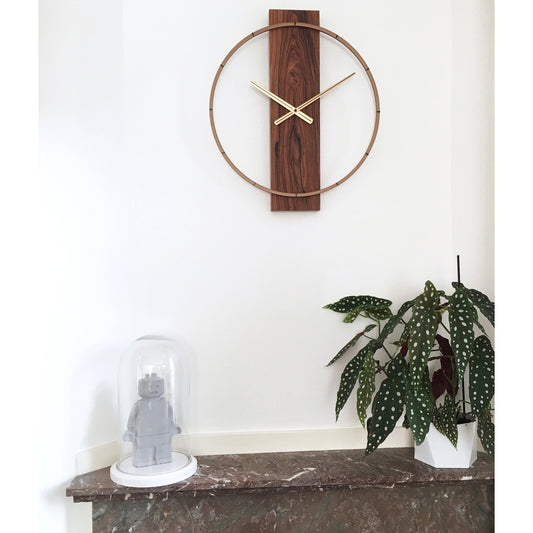 Wood/Steel Brown Wall Clock 50cm