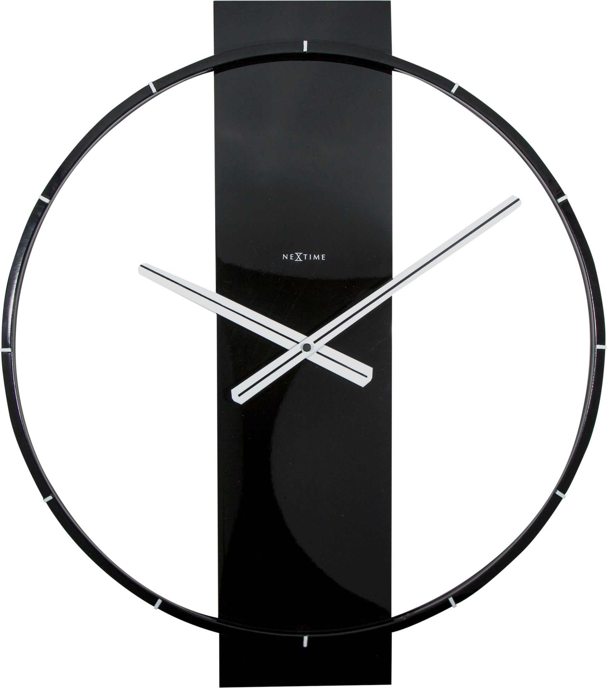 Wood/Steel Black Wall Clock 50cm