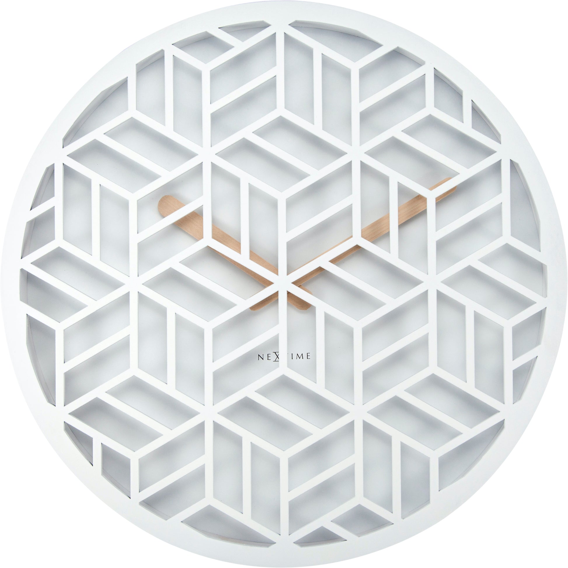 White Discrete Wall Clock 36cm