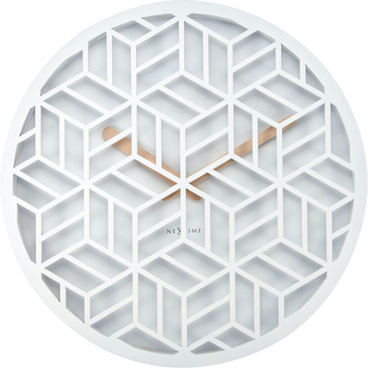 White Discrete Wall Clock 36cm