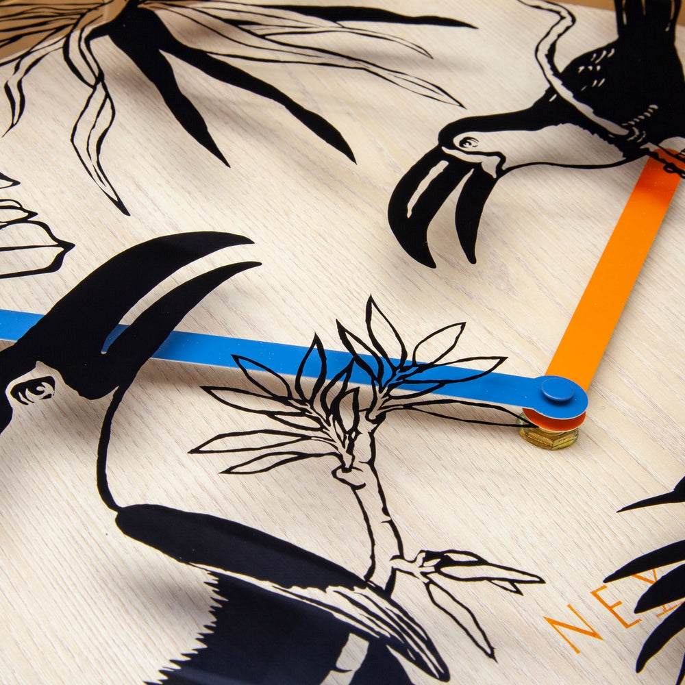 Tropical birds Wall Clock 40cm
