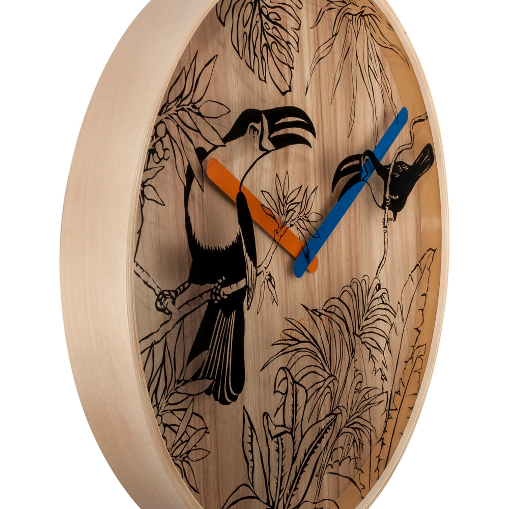 Tropical birds Wall Clock 40cm