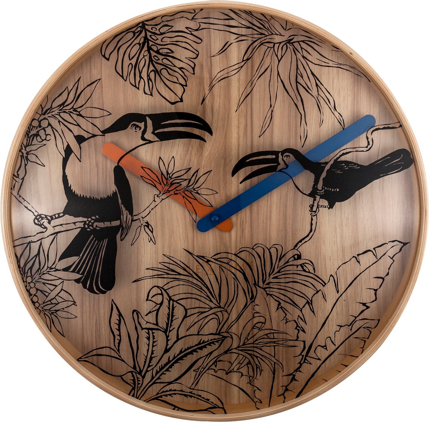 Tropical birds Wall Clock 40cm