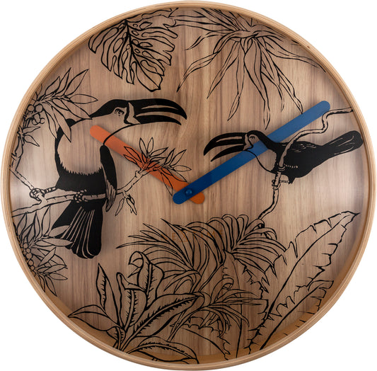 Tropical birds Wall Clock 40cm