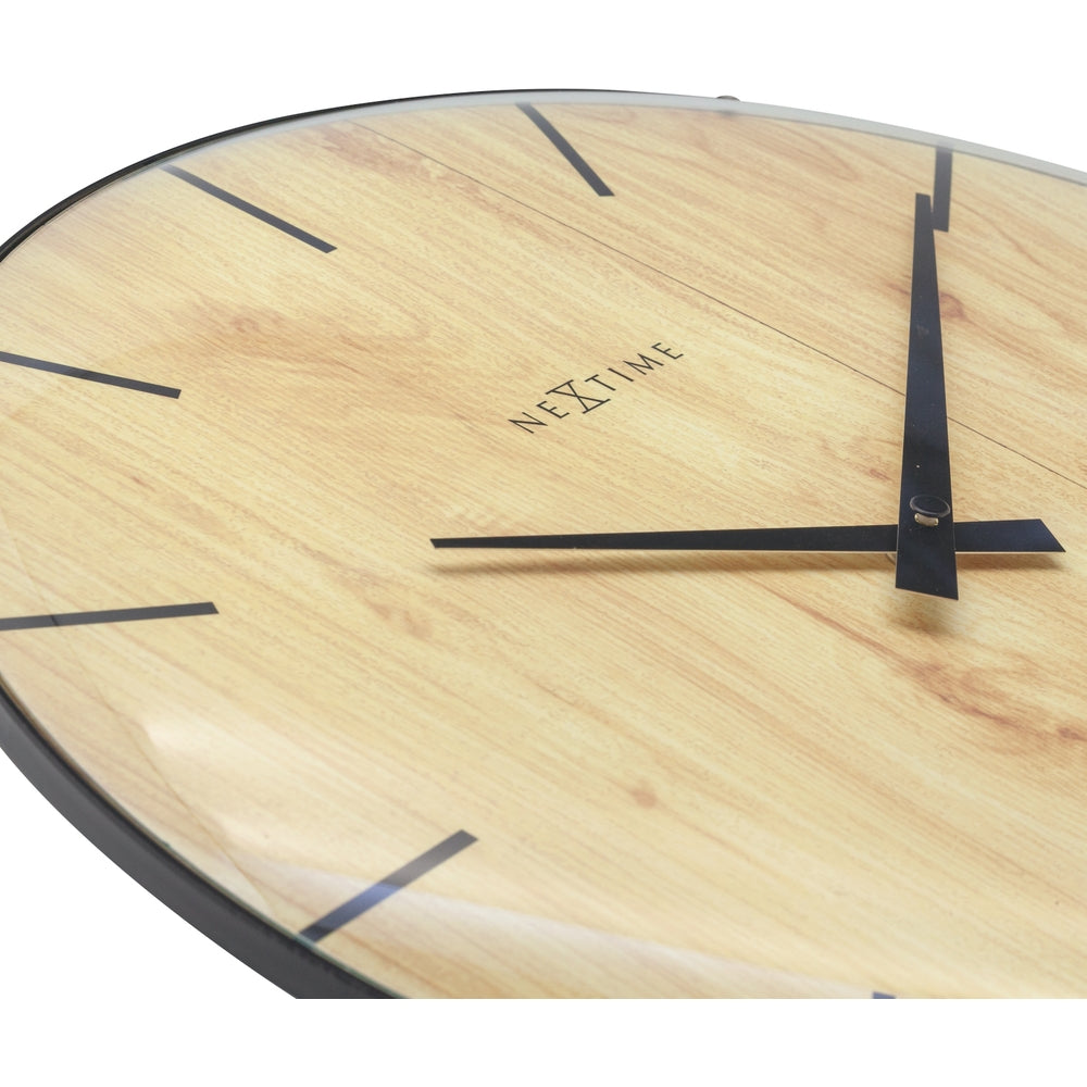 Edge Wood Dome Wall Clock 35cm