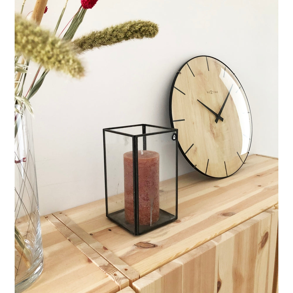 Edge Wood Dome Wall Clock 35cm