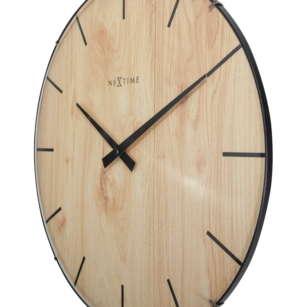 Edge Wood Dome Wall Clock 35cm