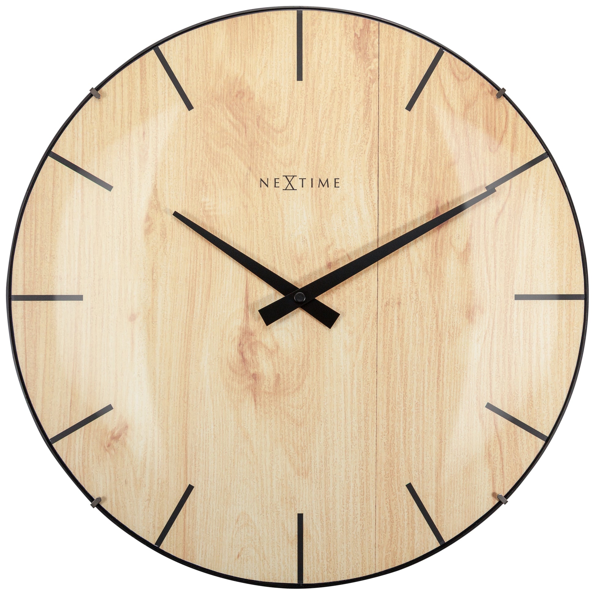 Edge Wood Dome Wall Clock 35cm