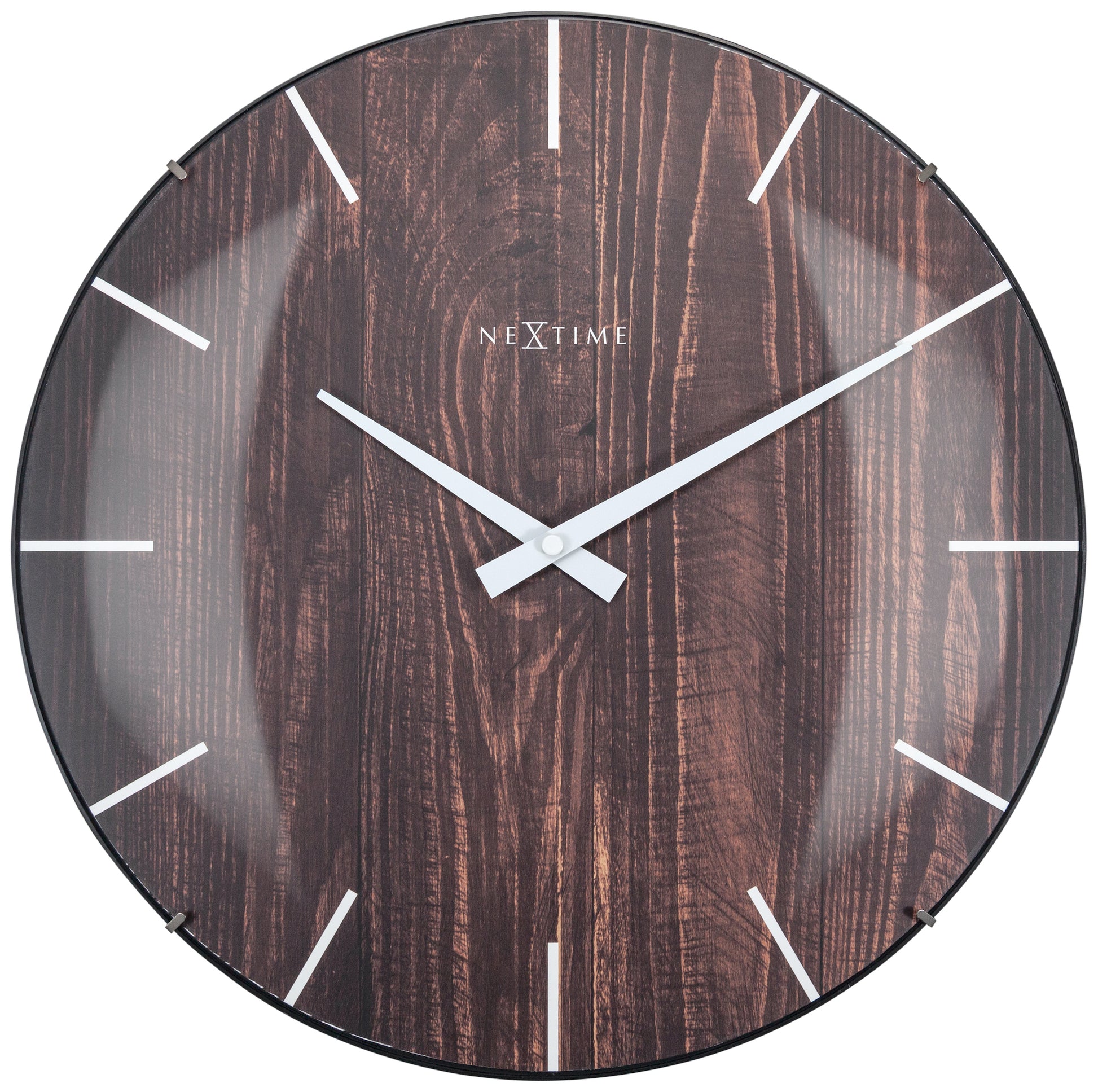 Edge Wood Dome Wall Clock 35cm